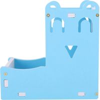 Distributeur automatique de nourriture pour animaux de compagnie, fontaine à eau pour hamsters avec bouteille en PET (Smiley Water Taru (bleu))