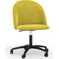 Gepolsterter Bürostuhl - Samt - Evelyne Gelb