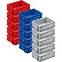 BRB 15x Euroboxen LxBxH 400x300x120 mm, 3 Farben