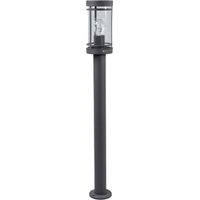 Lindby – Borne lumineuse extérieure Djori 80 cm – Acier inoxydable gris foncé – Douille E27 – Indice de protection IP44 – Éclairage sécurisé pour allées