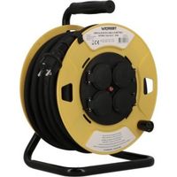 Enrouleur de câble H07RN-F 25 m 3G2,5 IP44 Wilmart — 4 prises, disjoncteur (réf. 005813)