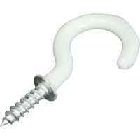 BEBUSINGOTO 20 Pcs Beschichtet Edelstahl Schraube Schmuck Aufhänger Haken und Schleife Weiß Restaurant Werkzeug
