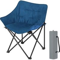WOLTU 1x Silla de Camping Plegable hasta 120 kg Silla de Pesca Silla Plegable con Bolsa de Almacenamiento, Azul