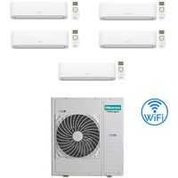 Climatiseur Hisense Hi Comfort Wifi R32 Penta Split Inverter 9000 + 9000 + 12000 + 12000 + 12000 BTU avec U.E. 5AMW125U4RTA