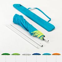 Ombrellone mare portatile molto leggero spiaggia tascabile 180 cm Pocket - Azzurro