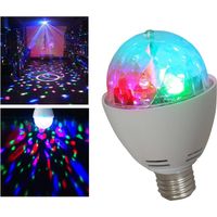 Ampoule culot E27 jeu de lumière LEDs RVB 3x1W effet ASTRO rotatif