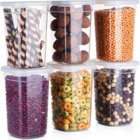 Contenants pour produits en vrac avec couvercle 1 l 6 pièces.