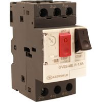 Salvamotore Interruttore Termico di Protezione Motore, 3P 2.5M Regolabile AC 590V Monofase e Trifase IP20 (1-1,6A)