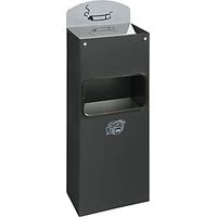 Combinación de cenicero de pared con boca para introducir basura