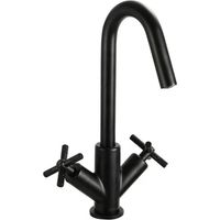 Bristan Cruzar Basin Mixer Tap with Clicker Waste - Black