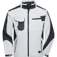 James & Nicholson Professionelle Softshelljacke JN844 Gr. 5XL white/carbon