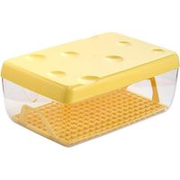 Conteneur à fromage 26 x 17 x 10 cm – Plastique résistant – Couvercle pressé pour fraîcheur – Grille de support intégrée – Jobgar
