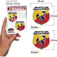 Abarth Adesivi Racing Tabs - Modello: 2 SCUDETTI