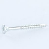 Vis bois TEKOR Tête fraisée Cranté 4X80 Filetée sur 48 TORX T20 Acier zingué Pointe antifendage type 17 - 10 pièces