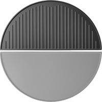 Wiltec Gusseisen Grillplatte 46,7 x 22,8 x 1,5 cm, Gusseisenplatte für Grill mit guter Hitzespeicherung, Grillgitter für typische Grillstreifen auf Grillgut, Grillzubehör für BBQ