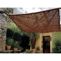 Nortene – Voile d'ombrage rectangulaire en fibre de coco 2 x 4 m – Tissage dense 750 g/m² – Résistant aux intempéries jusqu'à 60 km/h – Éco-responsable