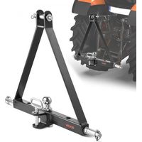 Receptor de Enganche de 3 Puntos con Receptor de 47,625 mm, Accesorio de Enganche Rápido de 3 Puntos, Capacidad de 2721,55 kg, Compatible con Kubota, Mahindra, John Deere, Massey Ferguson