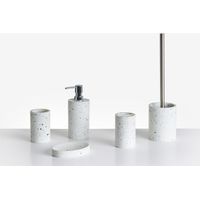 Badaccessoires Set 5-teilig PERENE Terrazzo Weiß