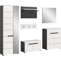 Canu Garderobenmöbel Set C32 weiß, grau.