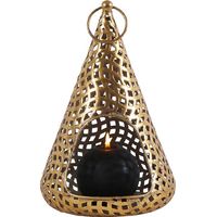 Lanterne métal doré Sivas 18x26cm