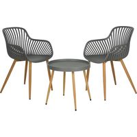 Progarden Ensemble meubles de jardin moderne gris et blanc