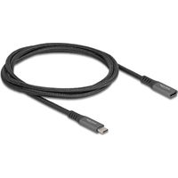 DeLOCK Delock USB 10 Gbps Verlängerungskabel USB Type-C Stecker 1 m grau Metall (80022)