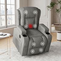 BLANKETSWARM - Fauteuil releveur électrique massant, fauteuil massant relaxation - 8 points massage - chauffage lombaire - Inclinaison jusqu'à 160° - repose-pieds - poches - port usb - tissu technolog