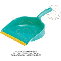 Pelle A ordures supplA mentaire en caoutchouc polypropylA ne colorA , largeur 20 cm