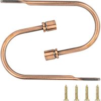 2 embrasses de rideaux métalliques en forme de U, crochets et attaches, pour chambre, salon, salle de bain, cuisine, salle à manger, cafés, bronze et rouge.