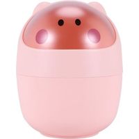 BUNTHAUS Poubelle De Bureau Mini Corbeille De Nettoyage Baril Creative Petit Bureau Organisateur Rangement Poubelles Poubelle Pour Animaux Conteneur De Serviettes En Papier Rose(Rose)