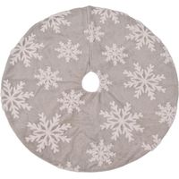 122cm Jupe D'arbre De Nol Jupe De Coussin D'arbre De Nol Jacquard Cachemire Flocons De Neige Dcorations De Nol