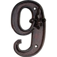 Numéro de maison 9 - Fallen Fruits - Fonte, Fleur de lys