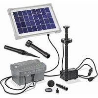 Esotec 101775 Palermo LED KIT pompa solare con illuminazione, con batteria tampone