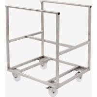 Chariot inox pour bac grand volume semi-cylindrique 170 L - Gilac