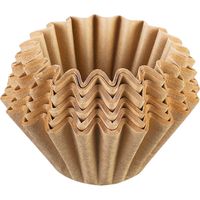 Coffee Filter - Natural Brown Biodegradable Basket Filter - For Coffee Machine - 50 Pieces