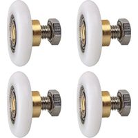 Rouleau de paroi de douche 25 mm, roulette pour paroi de douche, roulettes pour porte coulissante, rouleau de rechange pour paroi de douche, lot de 4 (25 mm)