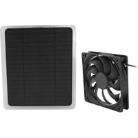 Kit Ventilateur Solaire 10W avec Panneau Léger pour Serre, Maison d'Animal ou Cabane