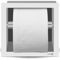Looox porte-rouleau de toilette fermé - encastré - 1 rouleau - blanc mat