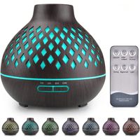 Duftdiffuser, 400ml Ultraschall-Luftbefeuchter, elektrische Duftlampe, Zerstäuber mit 7-Farben-LED-Lichtern, für Zuhause, Yoga, Büro, SPA, Schlafzimmer