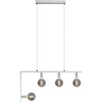 TWIN Sospensione design moderno in metallo, colore Bianco opaco, attacco E27, IP20, 75W - Rossini Group