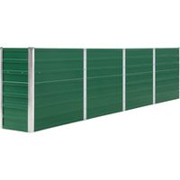Jardinière Bac à fleurs 320x40x77 cm Acier galvanisé Vert