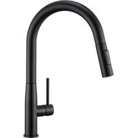 CECIPA MAX Küchenarmatur Ausziehbar mit 2 Strahlarten, Mischbatterien für die Küche, 360° Drehbare Küchenwasserhahn Edelstahl Einhebel Mischbatterie Klassisch, Schwarz