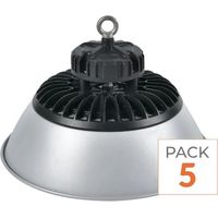 Cloche LED Industrielle 200W 90° ARGENT 150lm/W - Garantie 5 ans - Pack de 5 - Blanc Neutre 4000K - 5500K - SILAMP