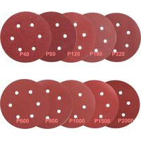 100 PCS 150mm Disque de Ponçage, Disque Abrasif, Papier Sablé de 40/80/120/180/320/600/800/1000/1500/2000 (10 Disques par Taille de Grain),AAFGVC