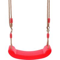 Balançoire Arbre - Siège 43 x 18 cm - Corde Nylon Réglable 140-180 cm - Pour Jeux Intérieur Extérieur - Charge Max 120 kg - Rouge