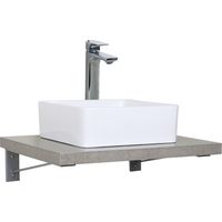 Plan de toilette suspendu 60cm WILL avec équerres invisibles
