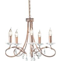 Elstead Christina - 5 Leichte Kronleuchter Silber, Gold Finish, E14
