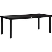 Table à manger de jardin pour 8 personnes, table de jardin extérieure en aluminium, pour patio, terrasse, 190 x 90 x 74 cm, noir