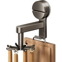 Gancho de ventosa – estante de almacenamiento multifuncional de pared, giratorio 360°, 8 ganchos, para utensilios de cocina, artículos de baño, accesorios para autocaravana, organización de armarios,