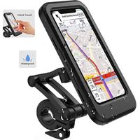 Wasserdichter Fahrrad-Handyhalter, 360°-Scooter-Smartphone-Halter mit Regenschutz, Handyhalter für Motorrad